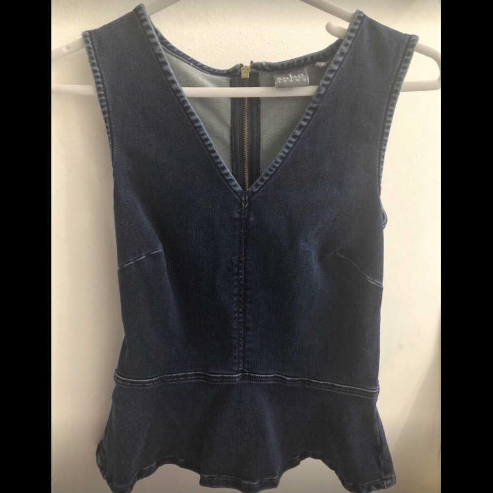 New York & Company  peplum denim blouse